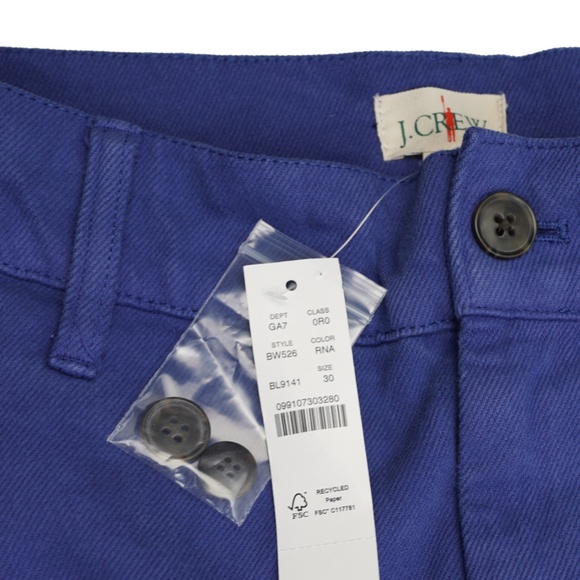 New JCREW Size 30 Relaxed Cargo Pants in Heavyweight Twill Royal Navy $128 BW526 - Picture 8 of 9